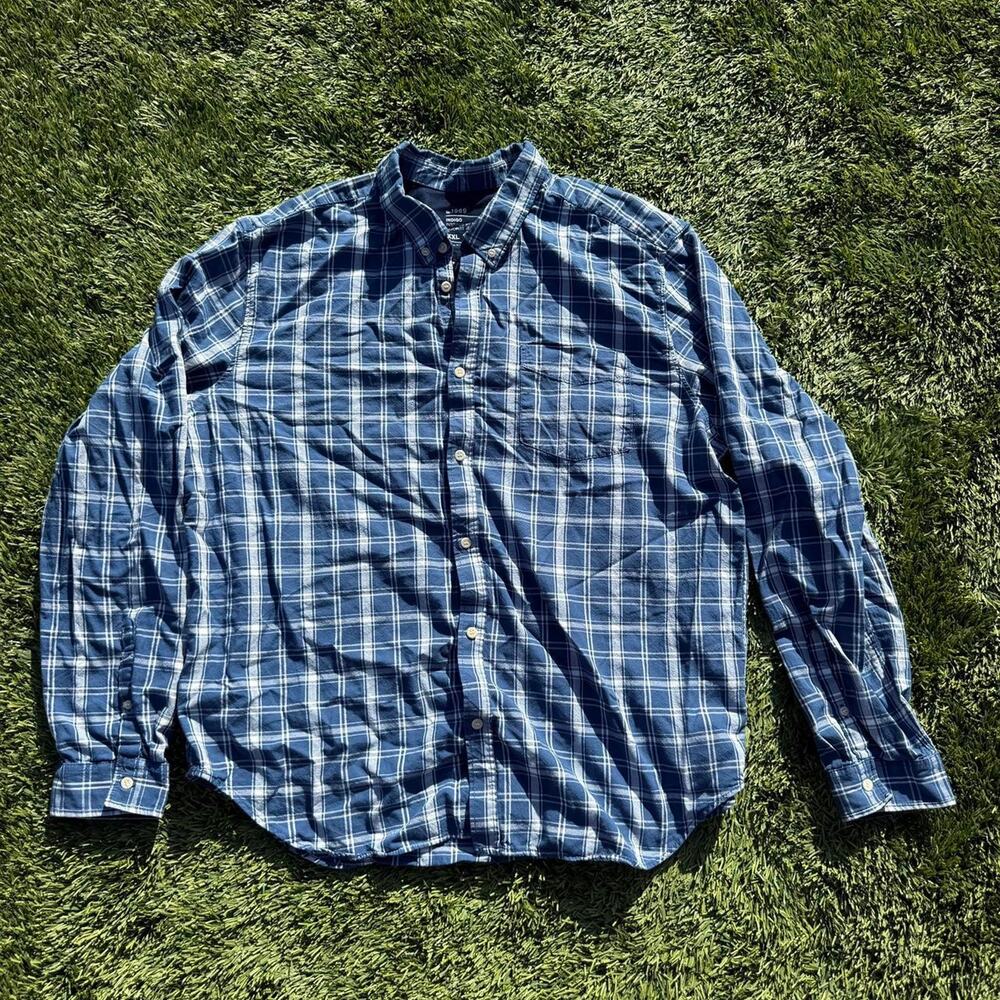 Vintage Gap Flannel Button Up Blue Size L